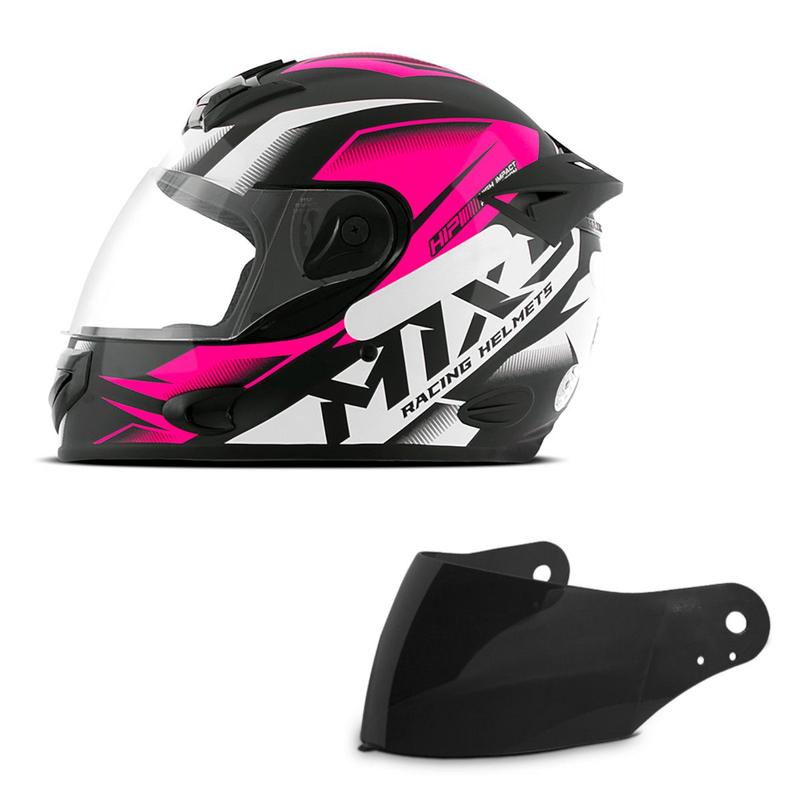 Capacete Moto Fechado Integral Mixs Mx2 Storm Brilhante + Viseira